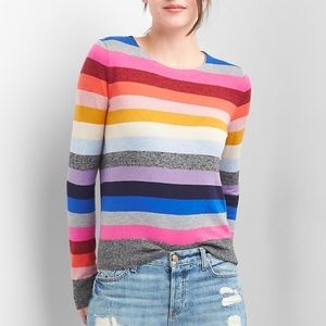 Gap crazy stripe clean crewneck